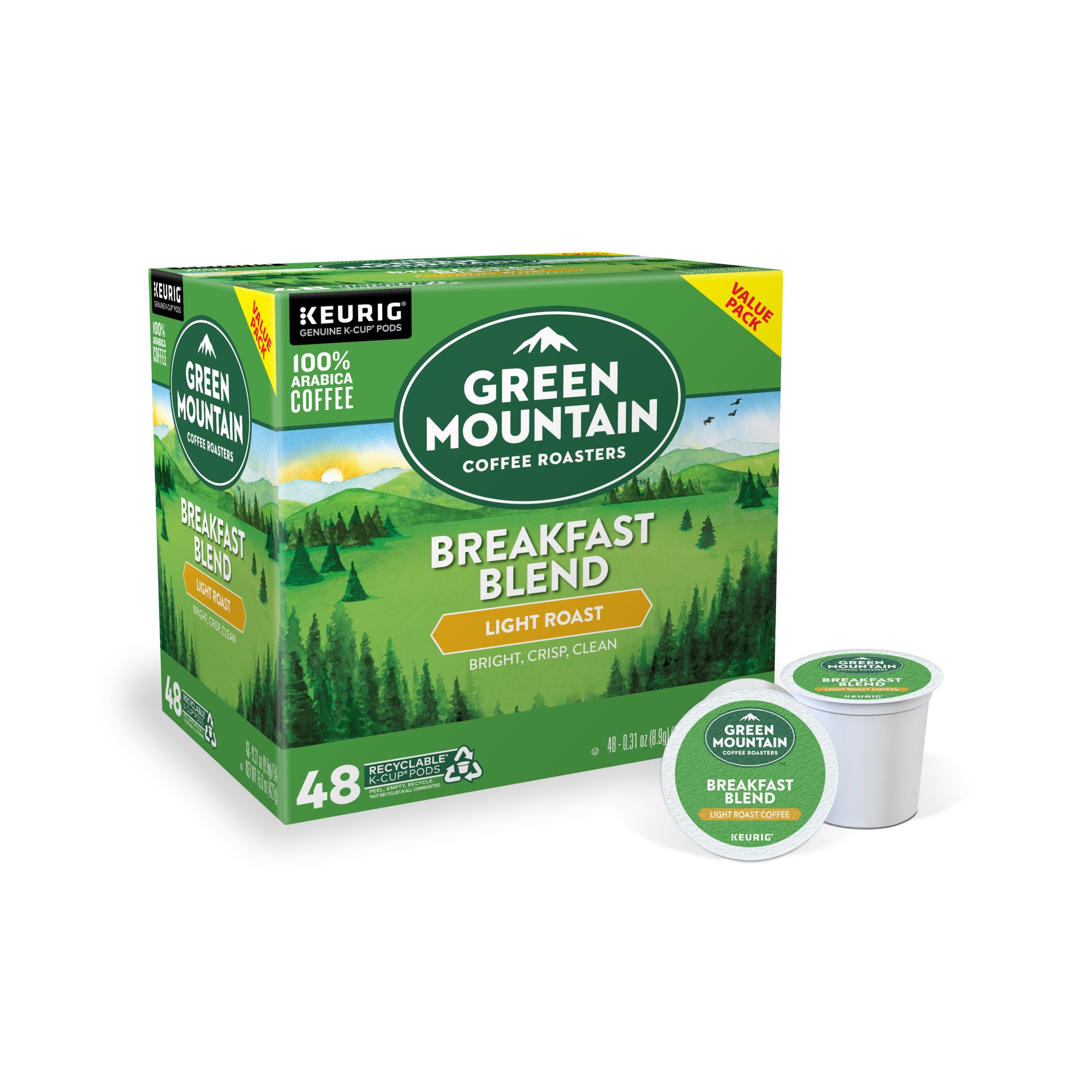Green Mountain Coffee Roasters Single-Serve Keurig K-Cup Pods. 48 Count