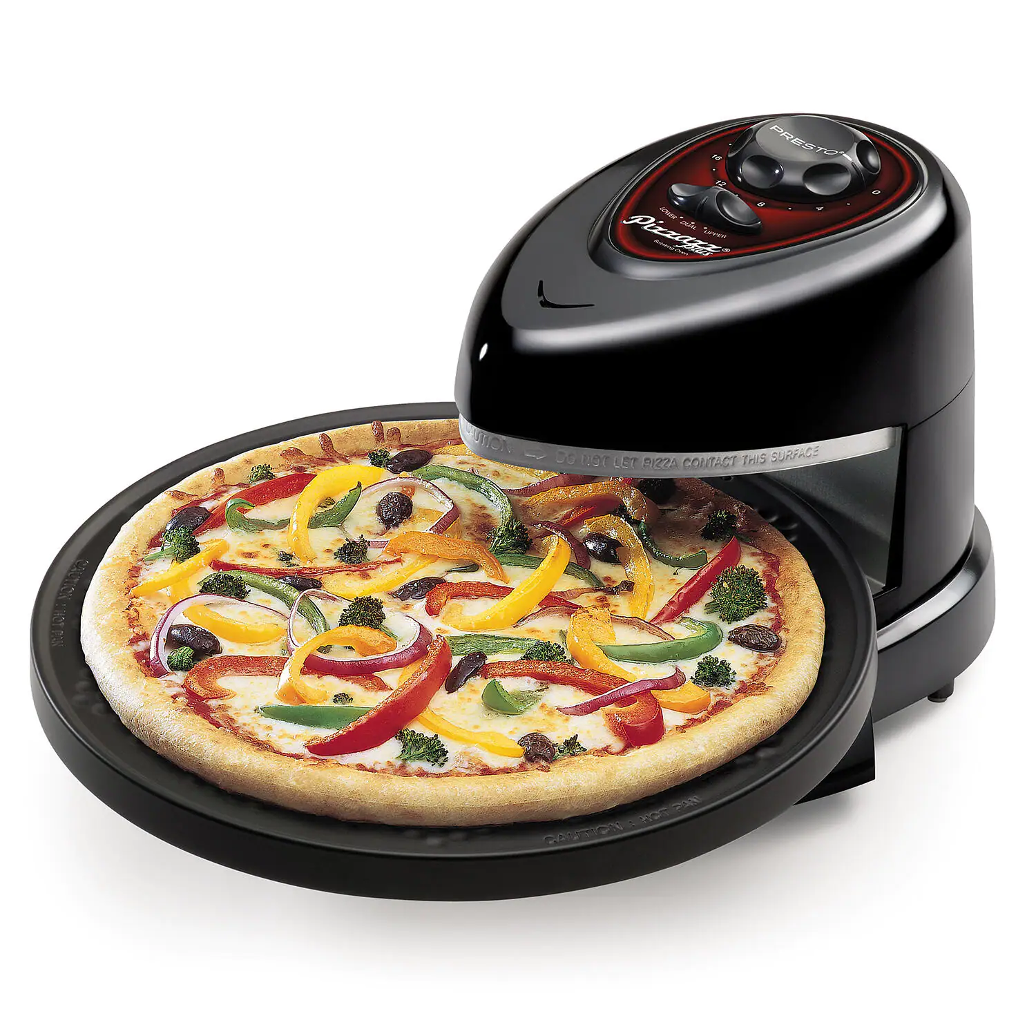 Presto Pizzazz Plus Rotating Pizza Oven 1235 Watts With Built-In Timer