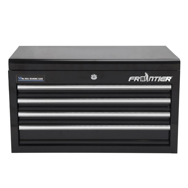 Frontier 26-inch 4-Drawer Tool Chest Organizer. Black. Steel. 41111