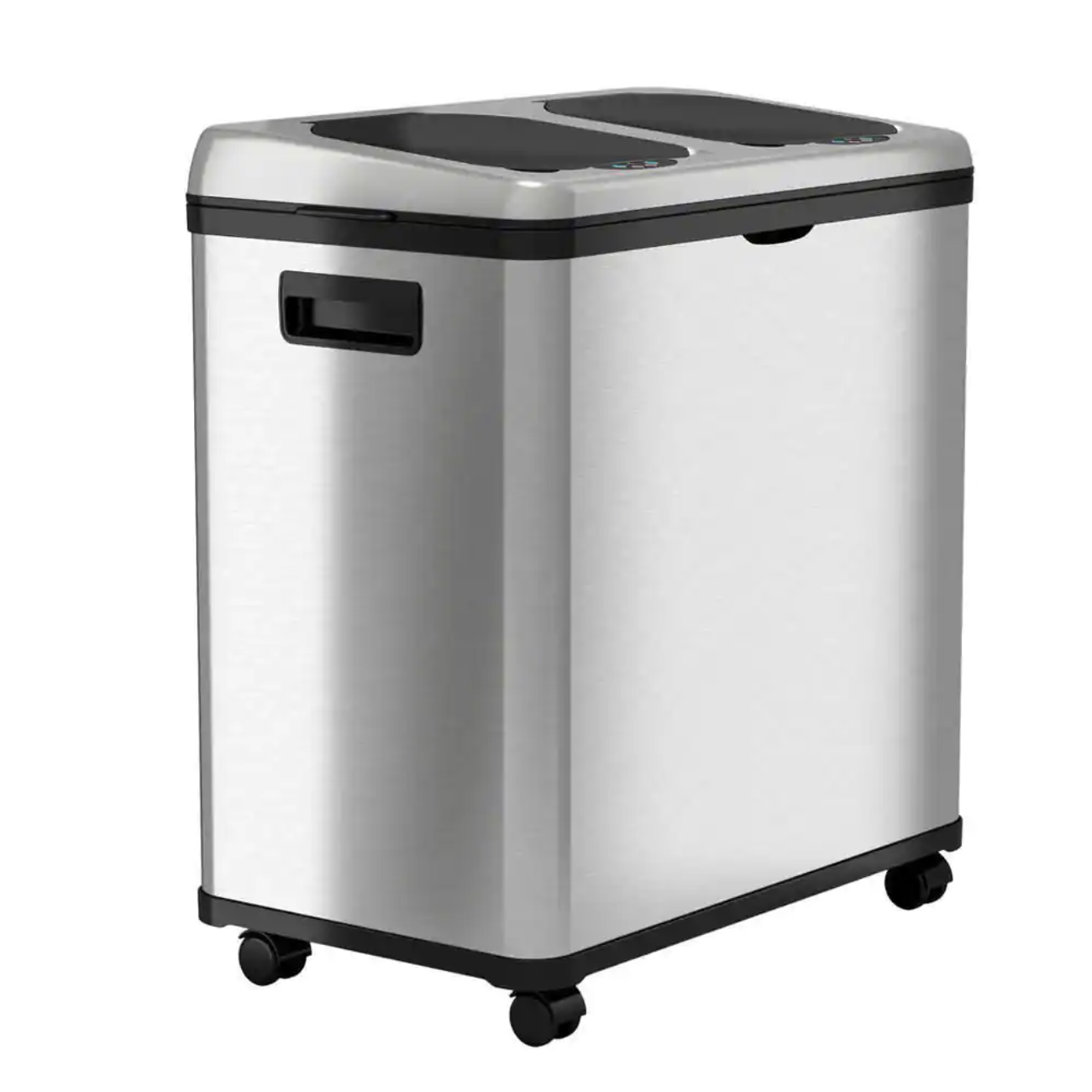iTouchless 16 Gal. Dual-Compartment Stainless Steel Touchless Trash Can and Recycling Bin (8 Gal each)