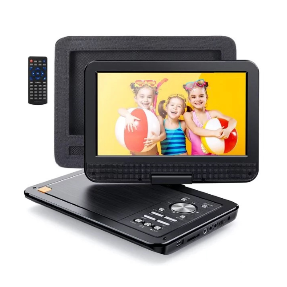 Apeman 2022 Upgrade 12.5″ Portable DVD Player with 10.5″ HD Swivel Screen. 6 Hour Rechargeable Battery