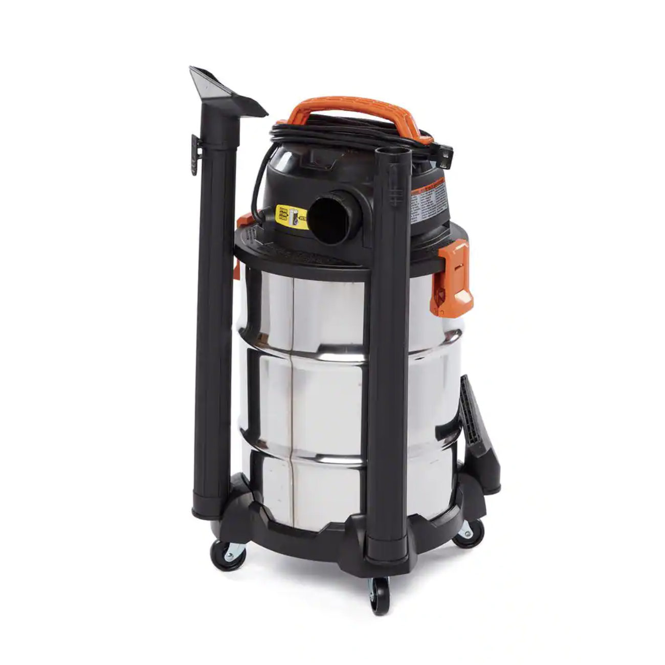 Ridgid 6 Gallon 4.25 Peak HP Stainless Steel Wet/Dry Shop Vacuum with Filter. Locking Hose and Six Accessories