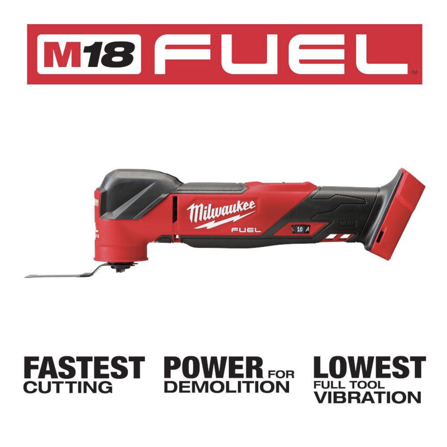 Milwaukee M18 FUEL 18V Lithium-Ion Cordless Brushless Oscillating Multi-Tool. Tool-Only (2836-20)