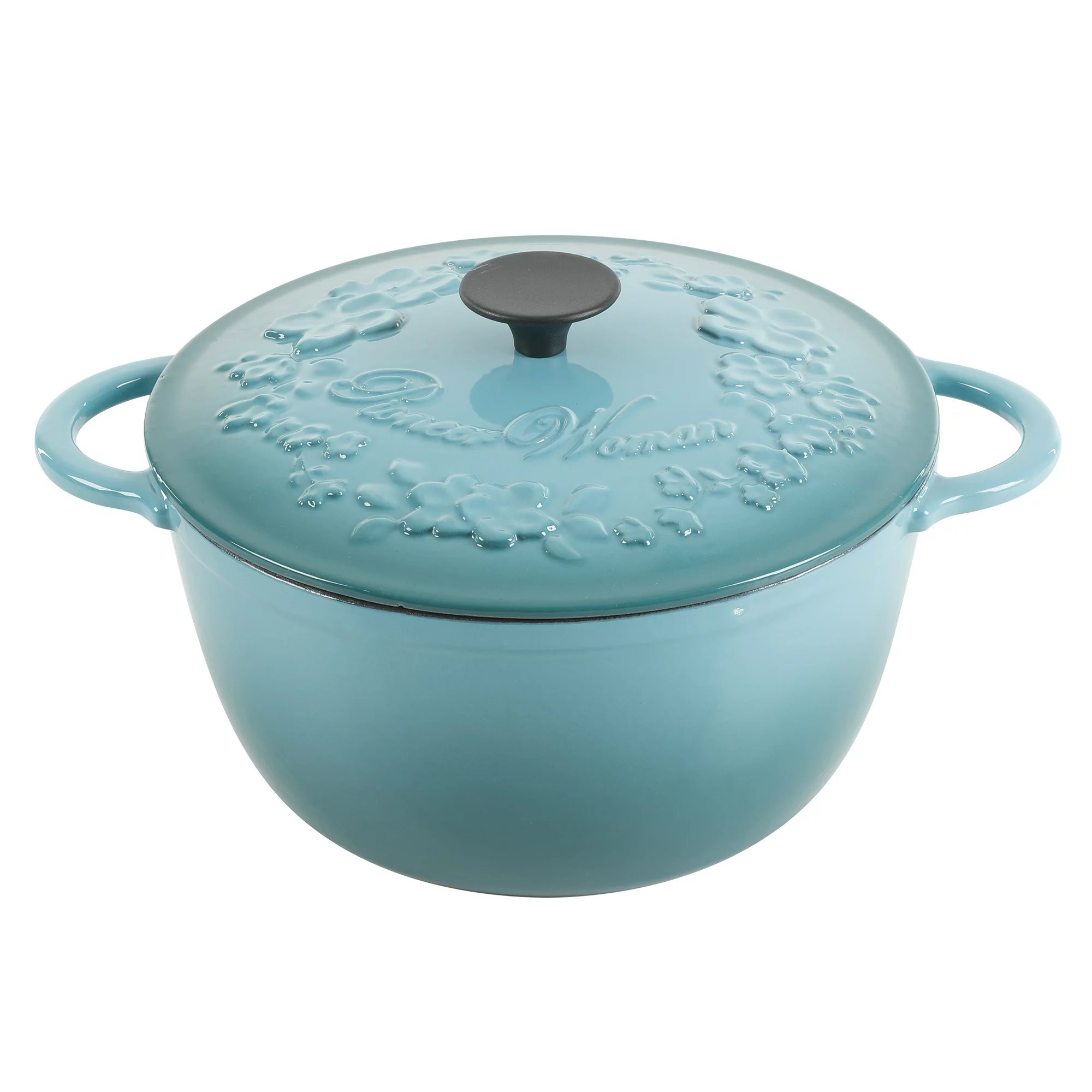 The Pioneer Woman Timeless Beauty Enamel on Cast Iron 6-Qt Dutch Oven. Turquoise