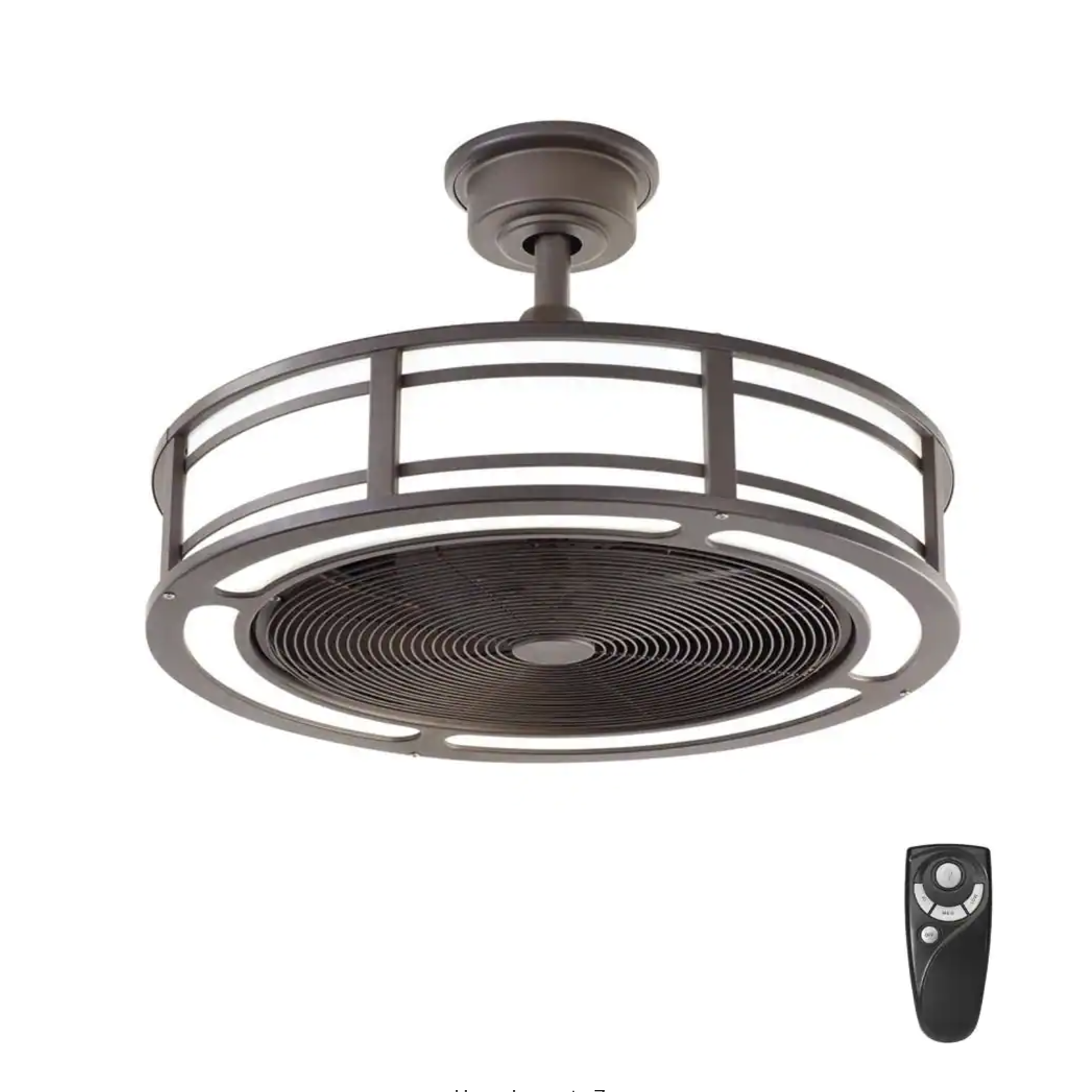 Home Decorators Collection Brette II 23 in. LED Indoor/Outdoor Espresso Bronze Ceiling Fan with Light and Remote Control