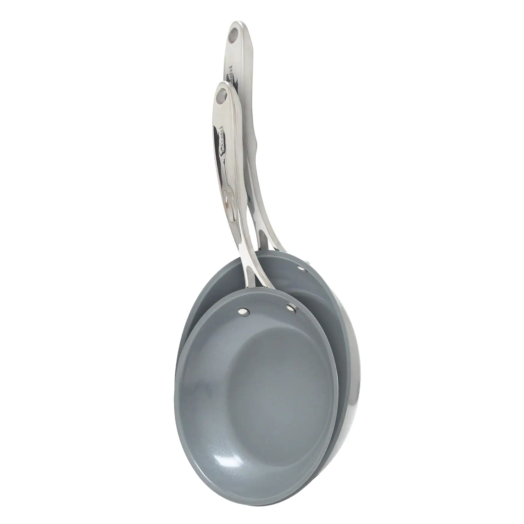 Chantal Induction 21 Steel 2-Piece Stainless Steel Ceramic Nonstick Frying Pan Set