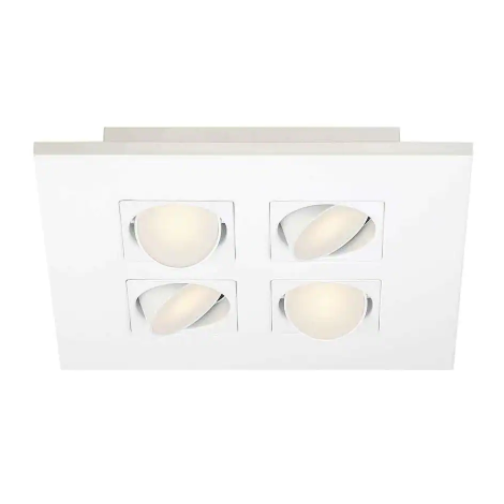 Hampton Bay Galway 9.2-Watt White Integrated LED Flush Mount