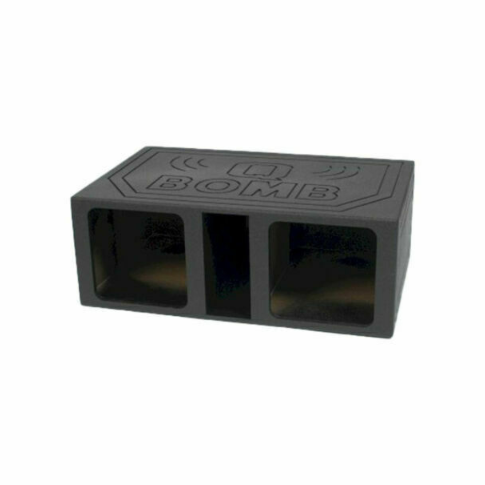QPower QBOMB12VLSQ Dual 12 Inch XL Vented Side Ported Speaker Square Box