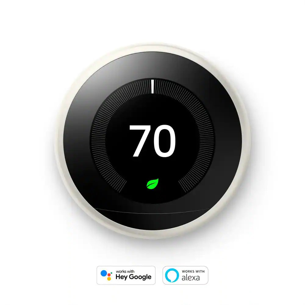 Google Nest Learning Thermostat - Smart Wi-Fi Thermostat - White