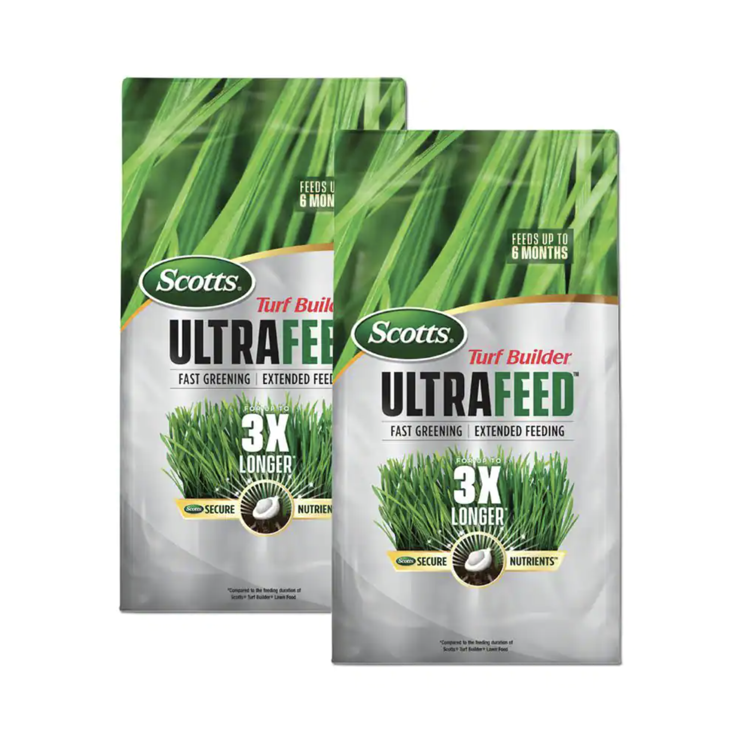 Scotts Turf Builder UltraFeed 20 lbs. Covers Up to 8.889 sq. ft. Long-Lasting Fertilizer Feeds Grass Up to 6 Months (2-Pack)