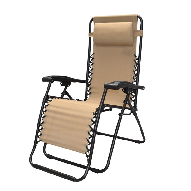 Caravan Global 2 Pack Steel Zero-Gravity Chair - Beige