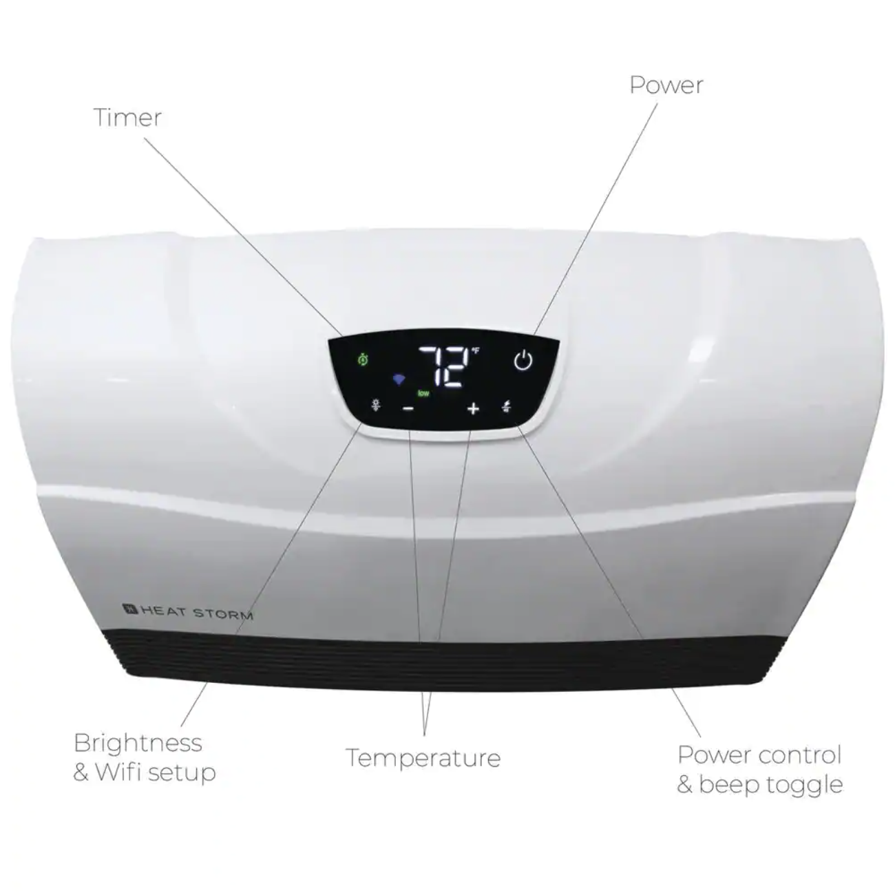 Heat Storm 1.500-Watt Wi-Fi Smart Heater Deluxe Indoor Wall Mount Infrared Heater