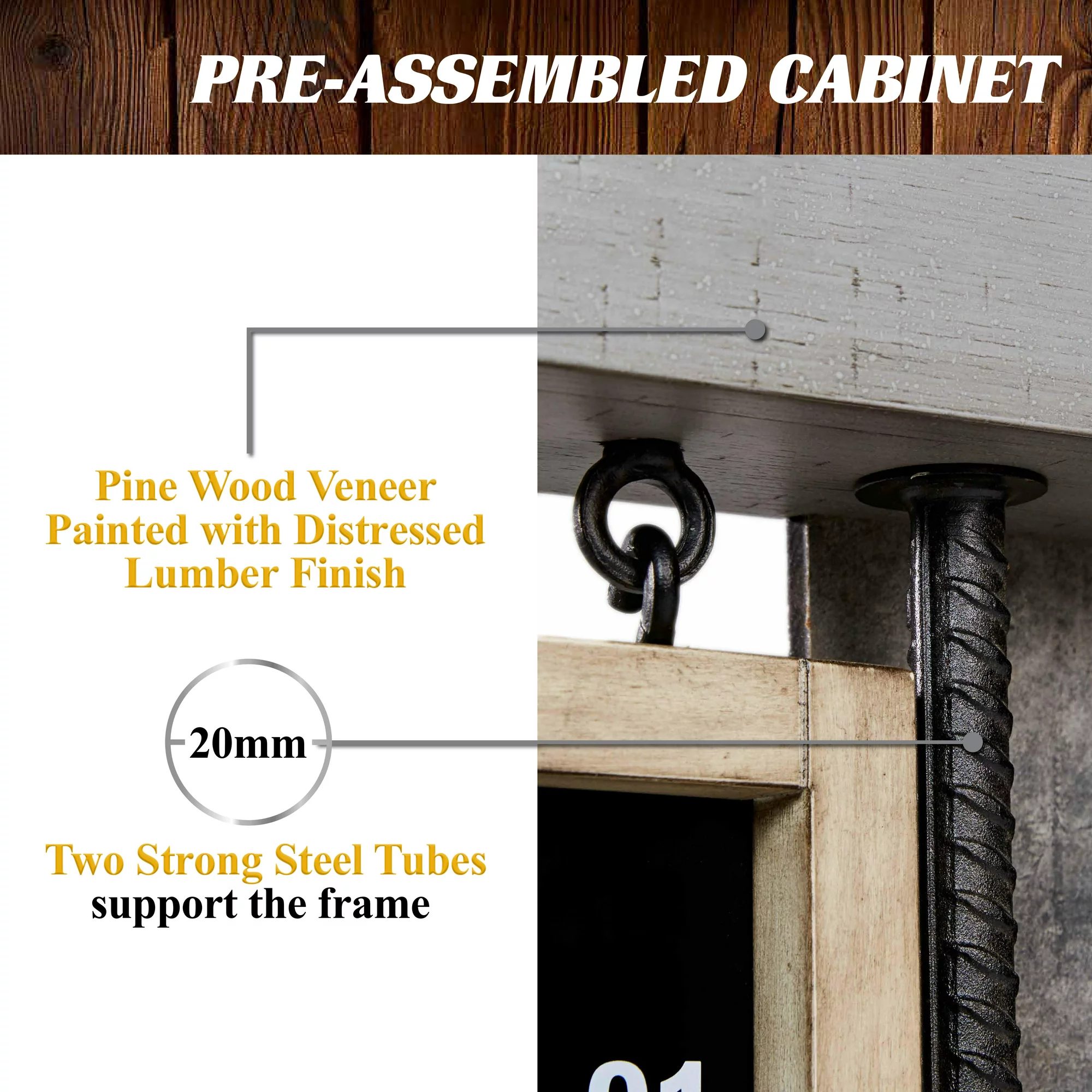 Barrington 40 Inch Prescott Collection Bristle Dartboard Cabinet With LED Light