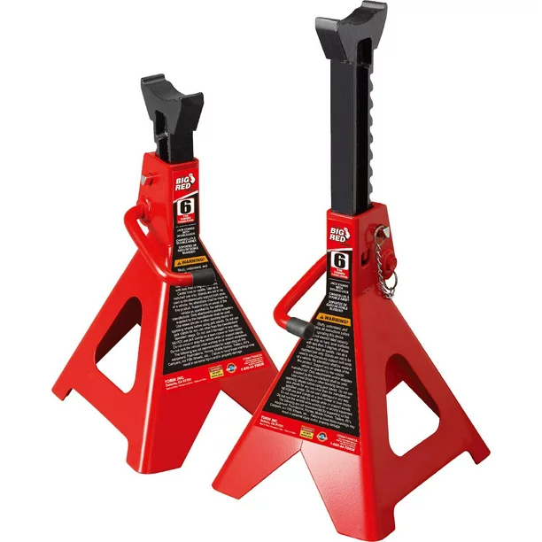 Big Red 6 Ton Jack Stands Double Locking Jack Stand. Red. W4602A. 1 Pair