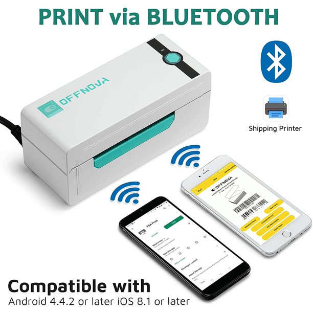 OFFNOVA IM Print Bluetooth Thermal Label Office Electronics. High-Speed 4″x6″ Shipping Label Printer