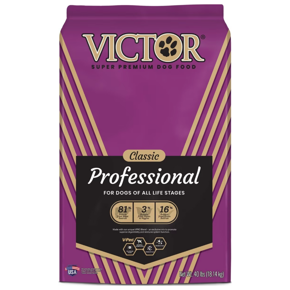 Victor Classic Professional Formula Dry Dog Food. 40-lb bag