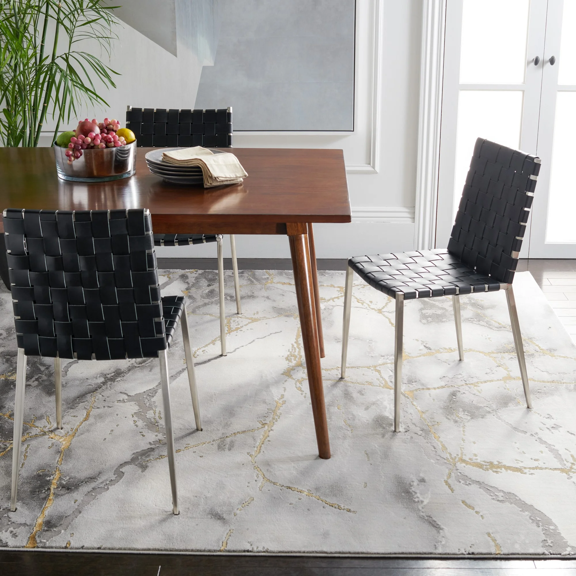 Wade Logan Swindle Machine Woven/Power Loomed Gray/Gold Rug. Rectangle 9′ x 12′