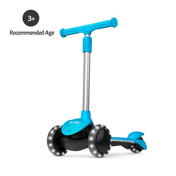 Jetson Lumi 3 Wheel Light-up Kids Kick Scooter. Adjustable Height Ages 3+. Unisex. Blue