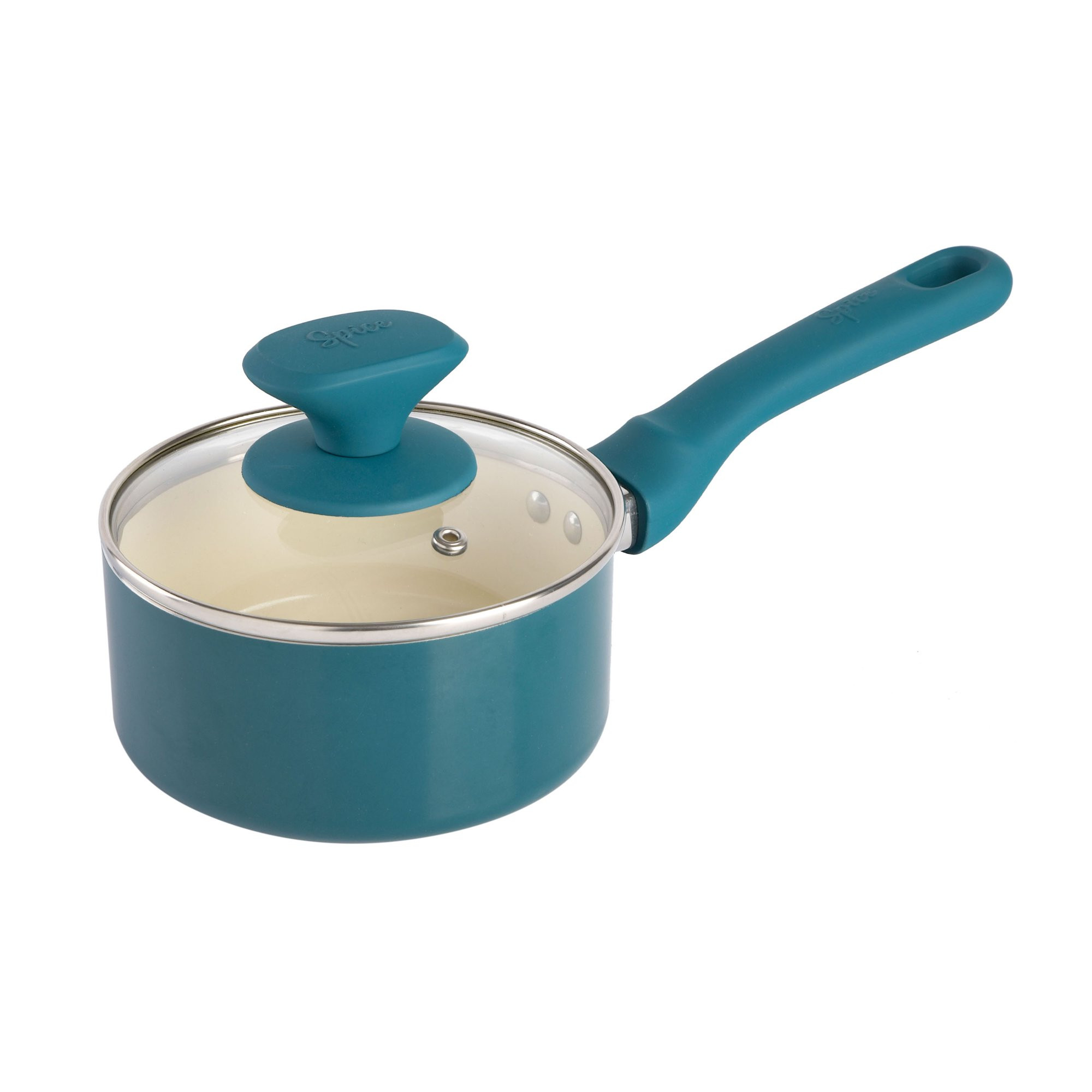 Spice by Tia Mowry - Tia-s Healthy Nonstick Ceramic 10-Piece Teal Aluminum Cookware Set