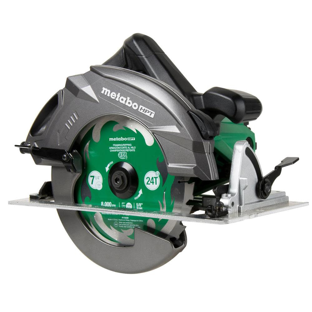 Metabo HPT 7-1/4 In. Pro Grade Circular Saw 15 Amp 6800 RPM Rip Max (C7URM)
