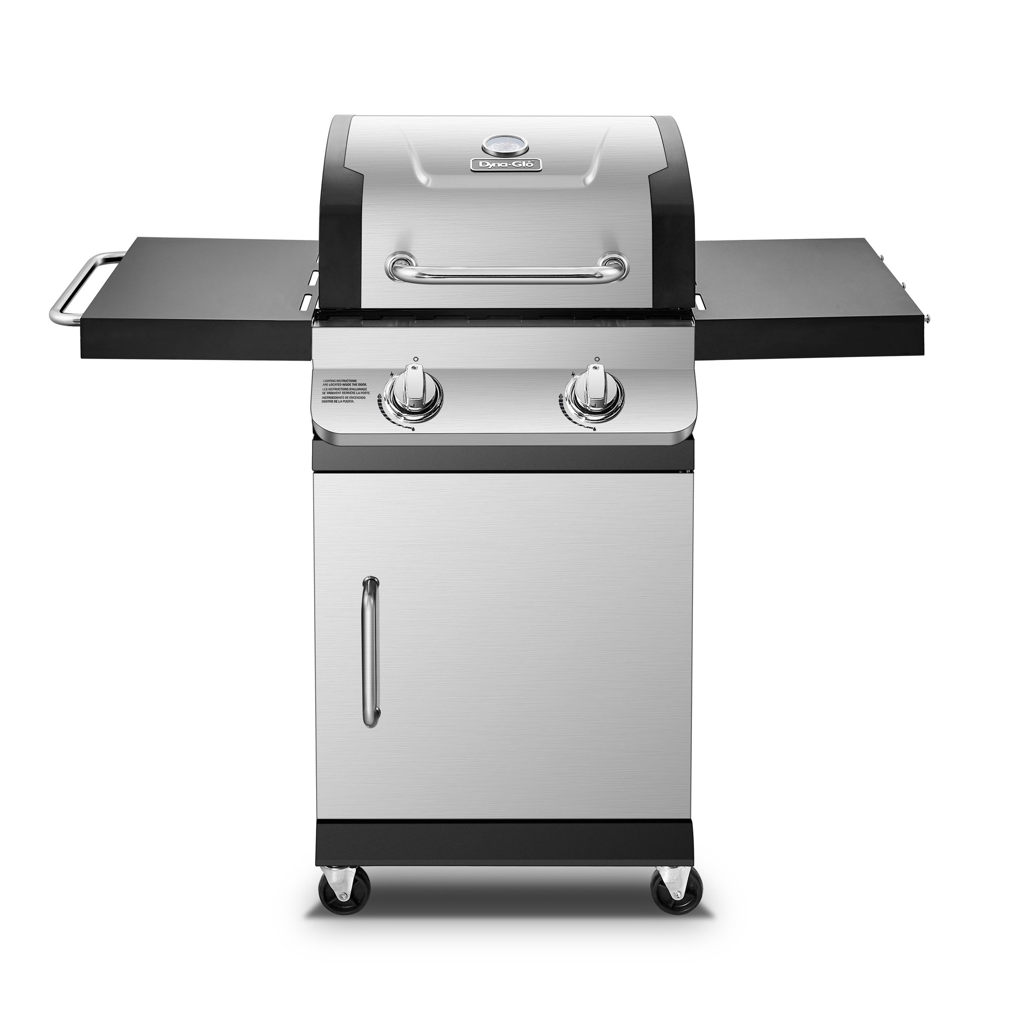 Dyna-Glo Premier 2-Burner Propane Gas Grill in Stainless Steel with Built-In Thermometer