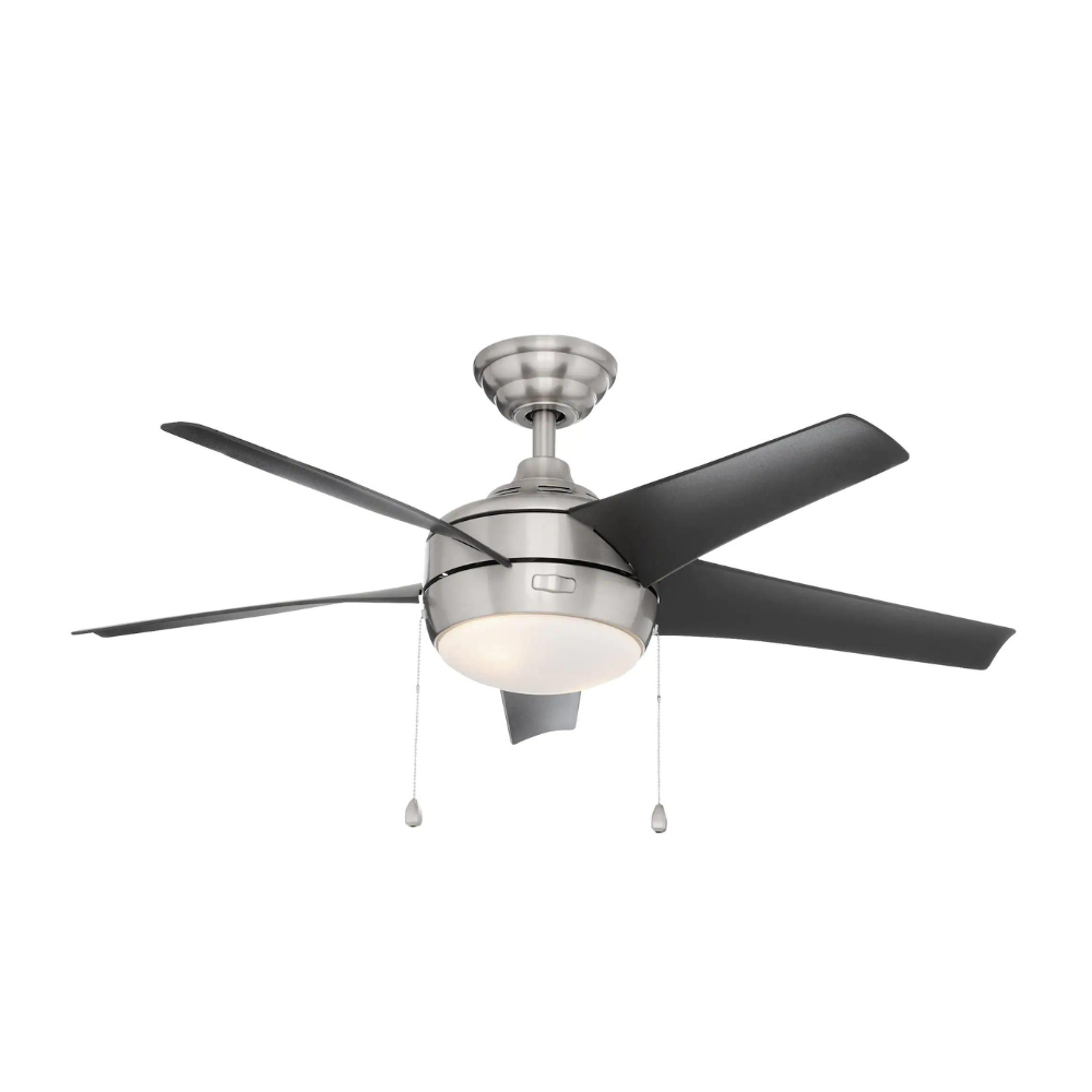 Home Decorators Collection Windward 44 in. LED Brushed Nickel Ceiling Fan with Light Kit