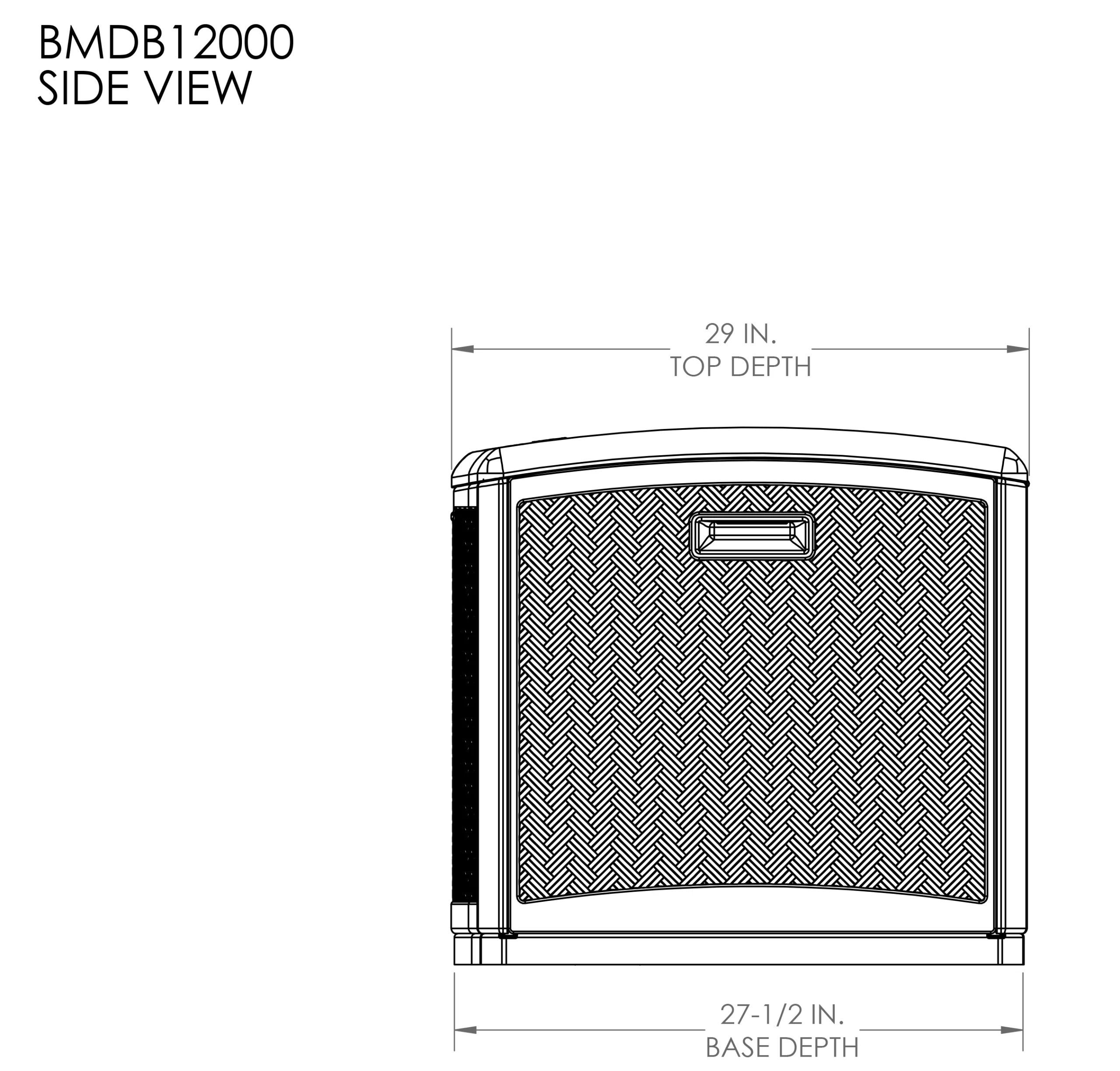 Suncast Brown Herringbone Suncast 124 Gallon Water Resistant Deck Box