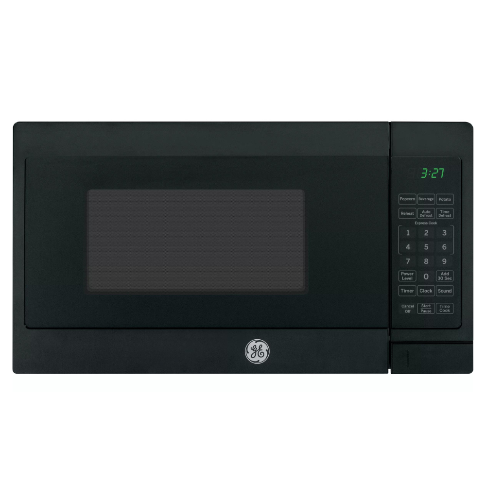 GE Appliances 17.25” 0.7 Cu. Ft. Countertop Microwave. Black (JEM3072DHBB)