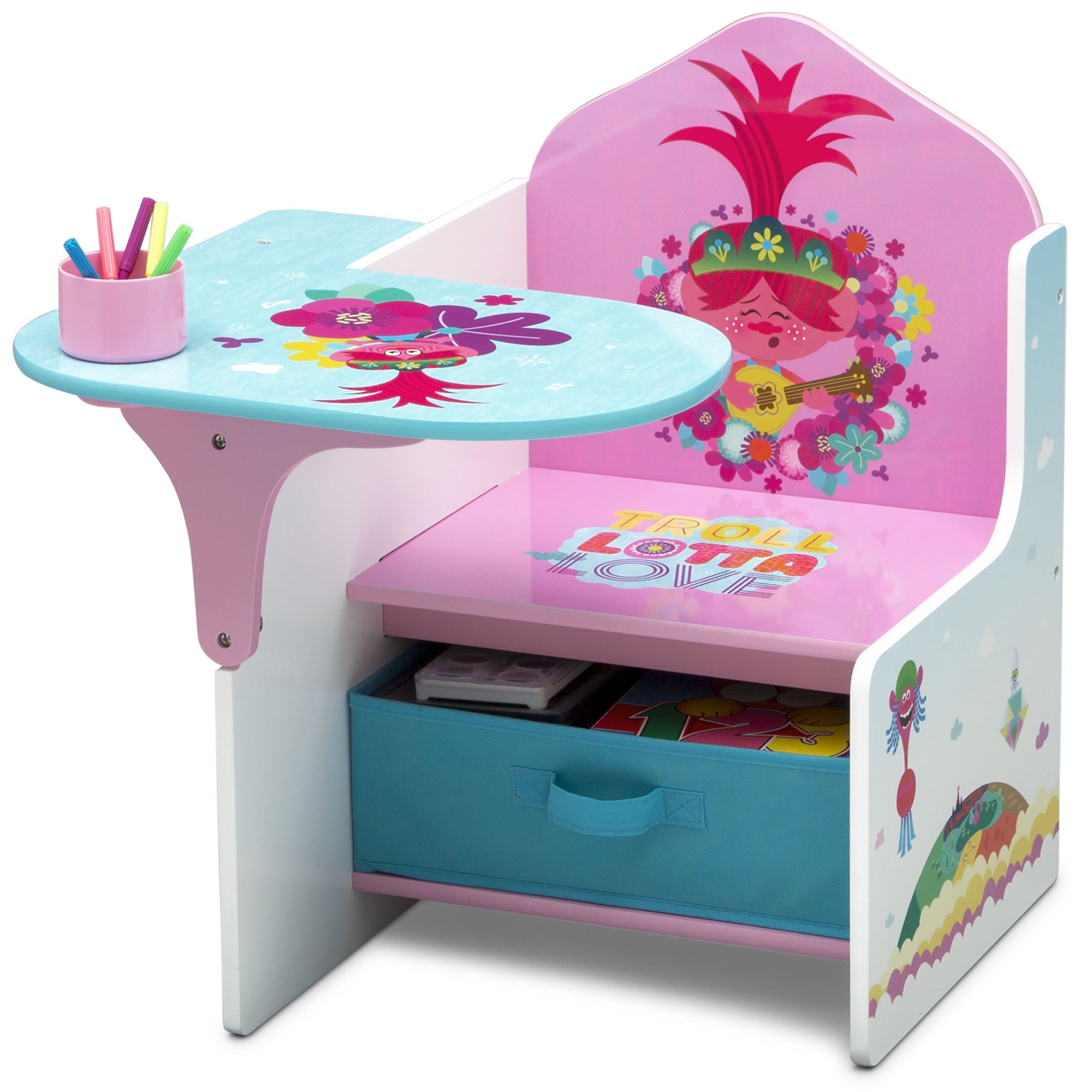 Trolls World Tour Chair Desk With Storage Bin