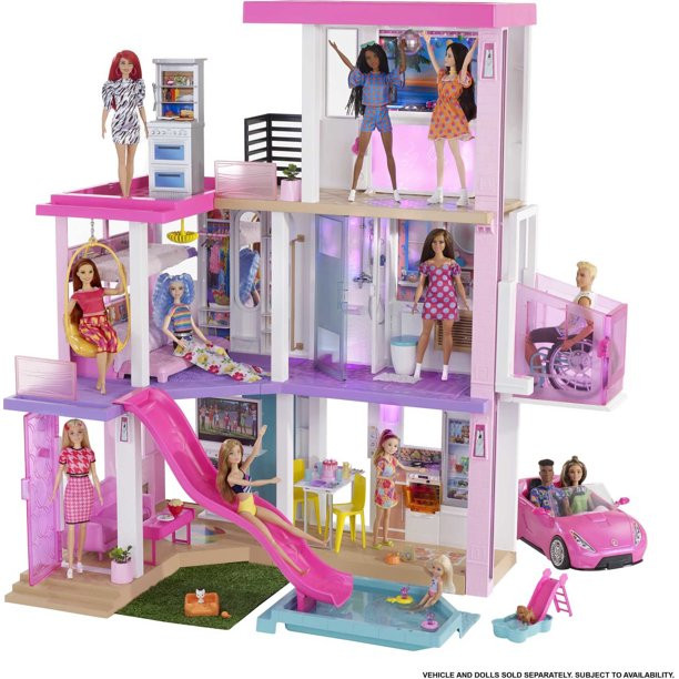 Barbie Dreamhouse 43 Inch 3-Story Dollhouse Playset. 75+ Pieces. Ages 3 To 7