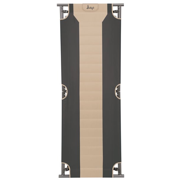 Slumberjack Pine Vista Ultralight Adult Camp Cot. Dark Shadow/Chinchilla. Size 74.5″ L x 28.3″ W