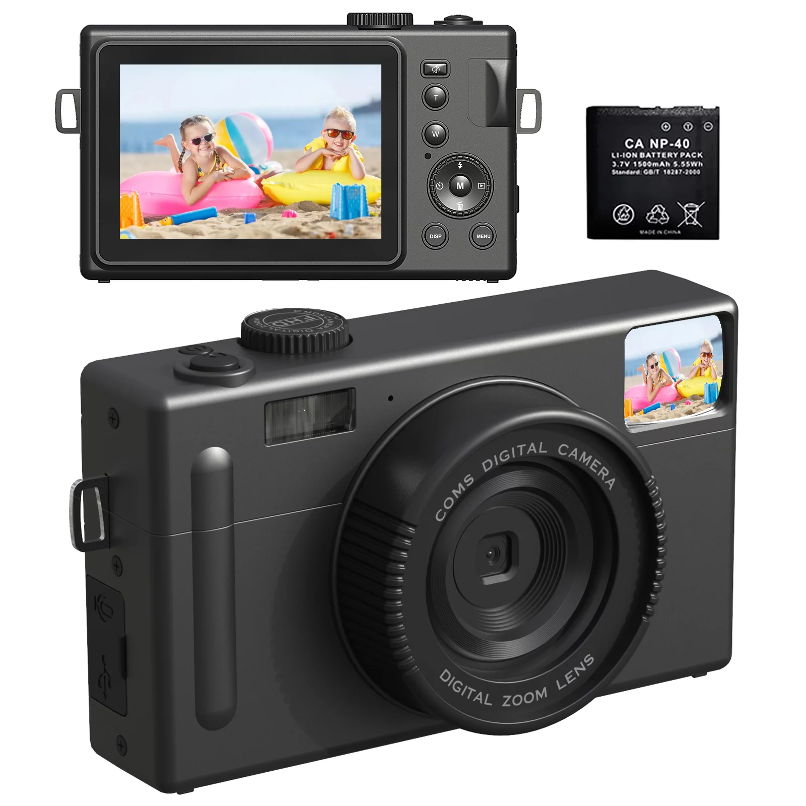Yixinxin Digital Camera 24MP FHD 1080P 4X Digital Zoom Video Camera