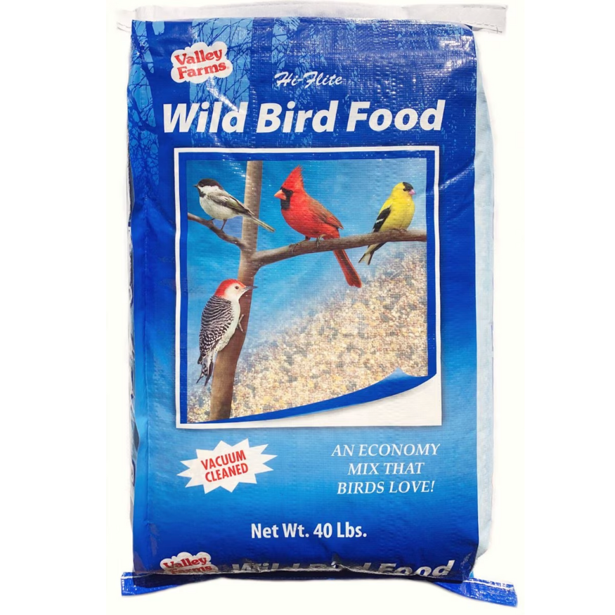 Valley Farms Hi-Flite Wild Bird Food. 40-lb bag