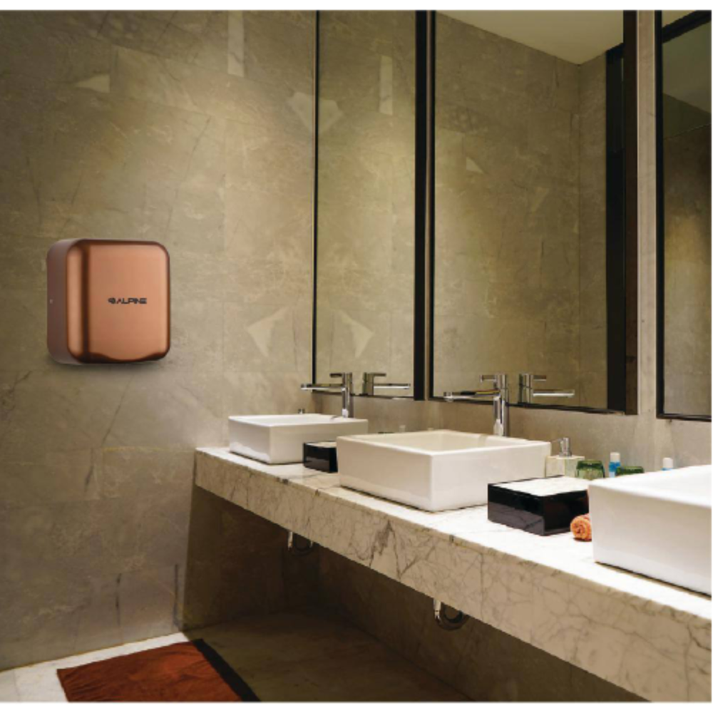 Alpine Industries Hemlock Copper 120-Volt High Speed Dry Commercial Automatic Electric Hand Dryer