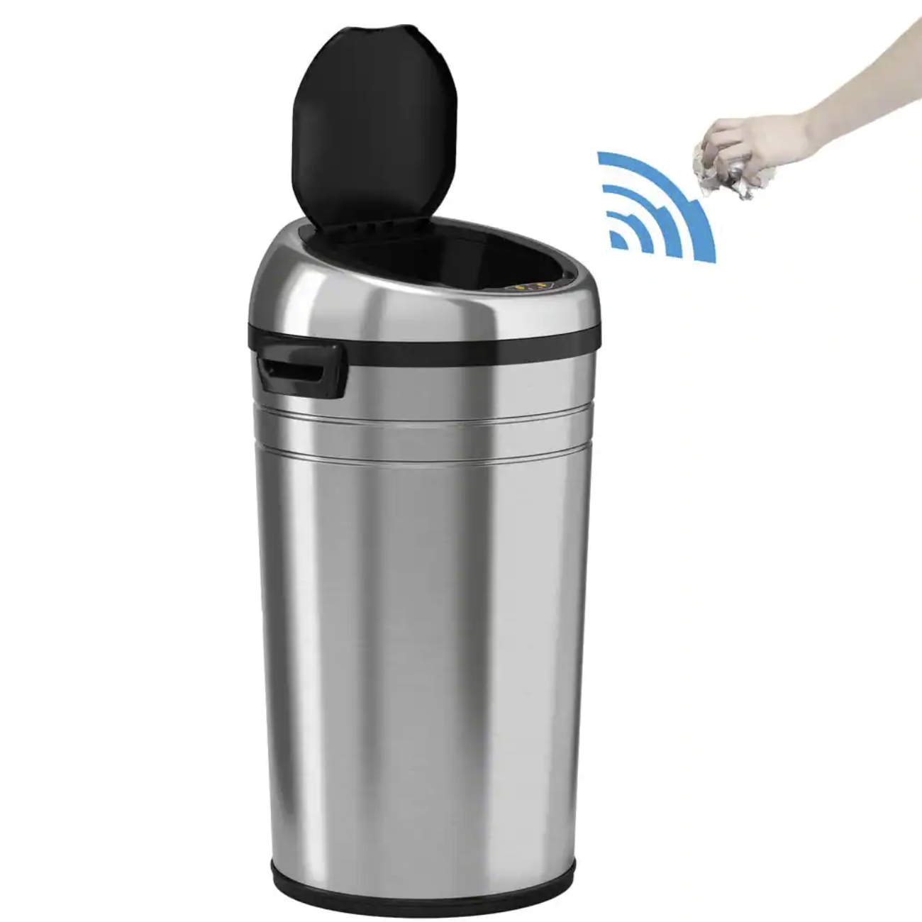 iTouchless 23 Gallon Stainless Steel Touchless Sensor Trash Can with Odor Control System and Removable Wheels