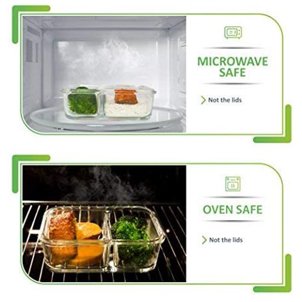 Prepnaturals Glass Meal Prep Containers With Lids