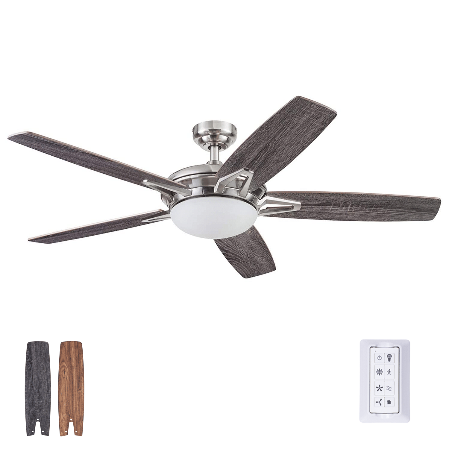 Prominence Home 52-Inch Clancy Matte Black Remote Control Ceiling Fan. 5 Blades