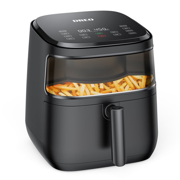 Dreo Air Fryer. Visible Window. Oilless Electric Cooker. 6.8QT