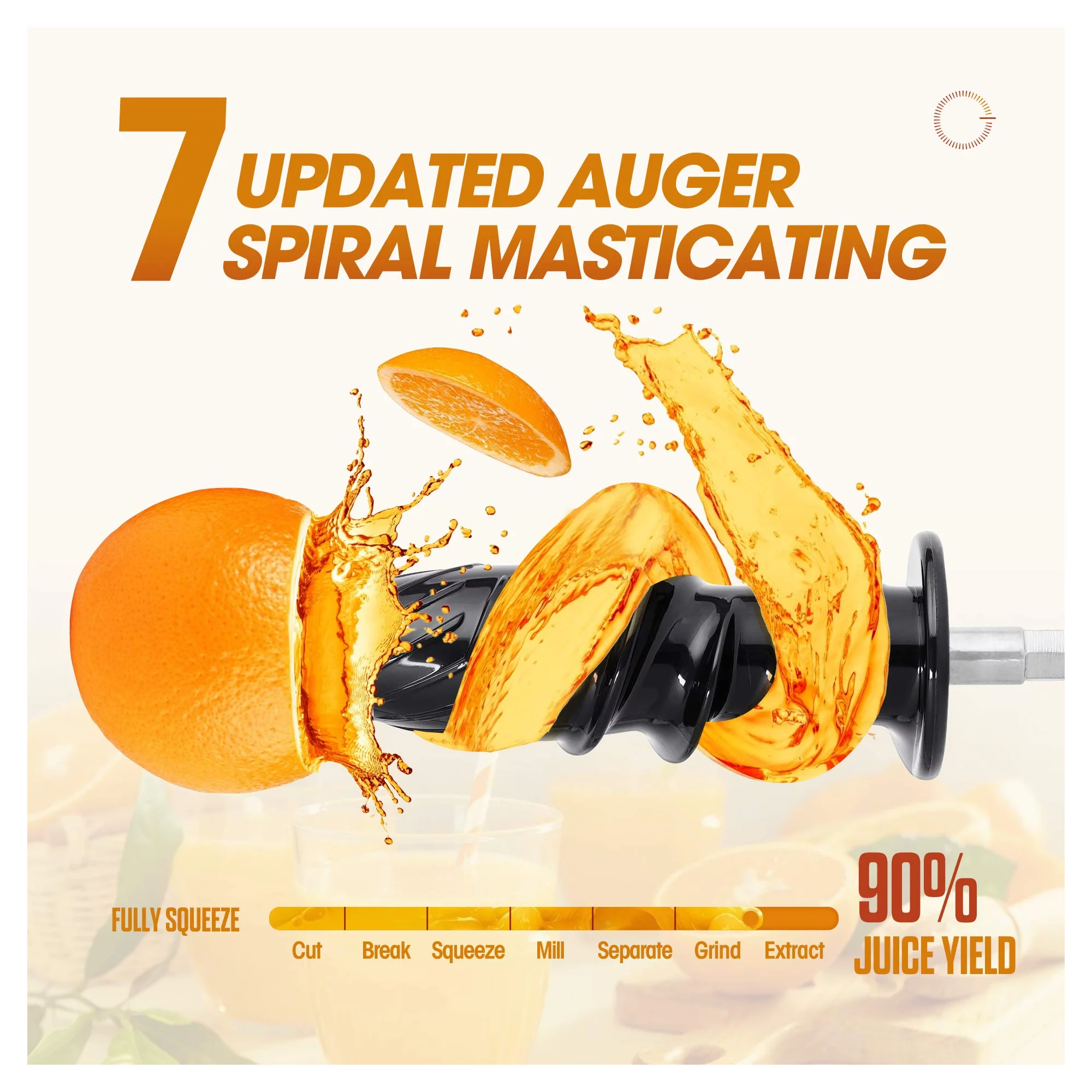 Mama-s Choice Slow Masticating Juicer. Cold Press Juicer Extractor Easy to Clean with Total Pulp Control. Gray