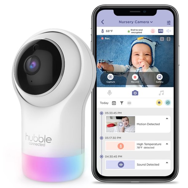 Hubble Connected Hubble Nursery Pal Glow. Smart HD Baby Montior With Night Light