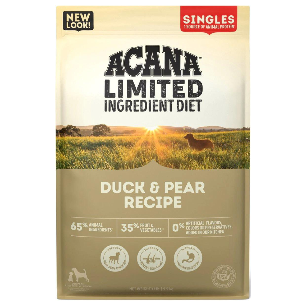 Acana Singles Limited Ingredient Duck & Pear Grain-Free. 13-lb bag