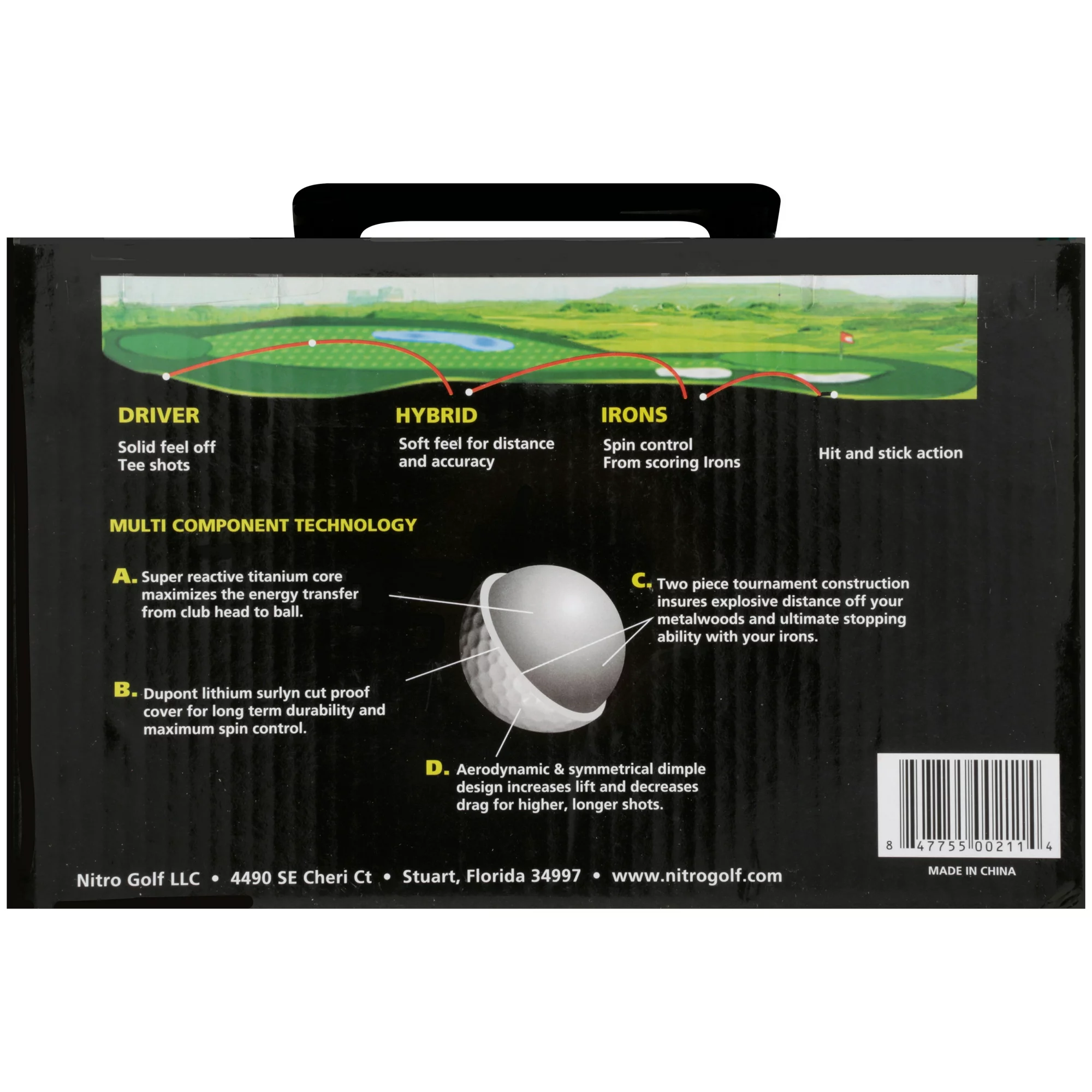 Nitro Golf Ultimate Distance Golf Balls. White. 45-Pack