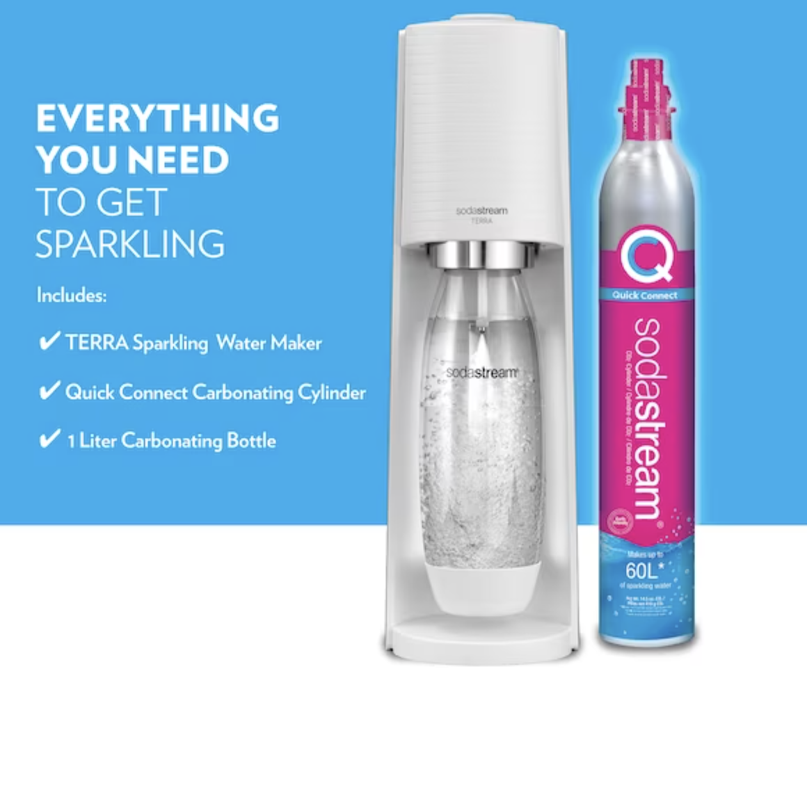 SodaStream Terra Sparkling Water Maker Maker. White