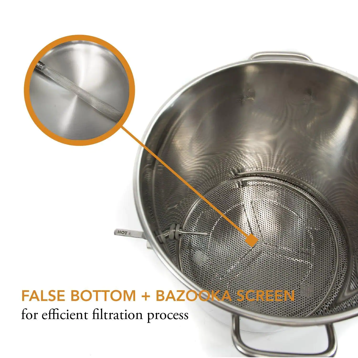 Gas One Brew Kettle Complete Kit 40 qt. Stainless Steel Stock Pot