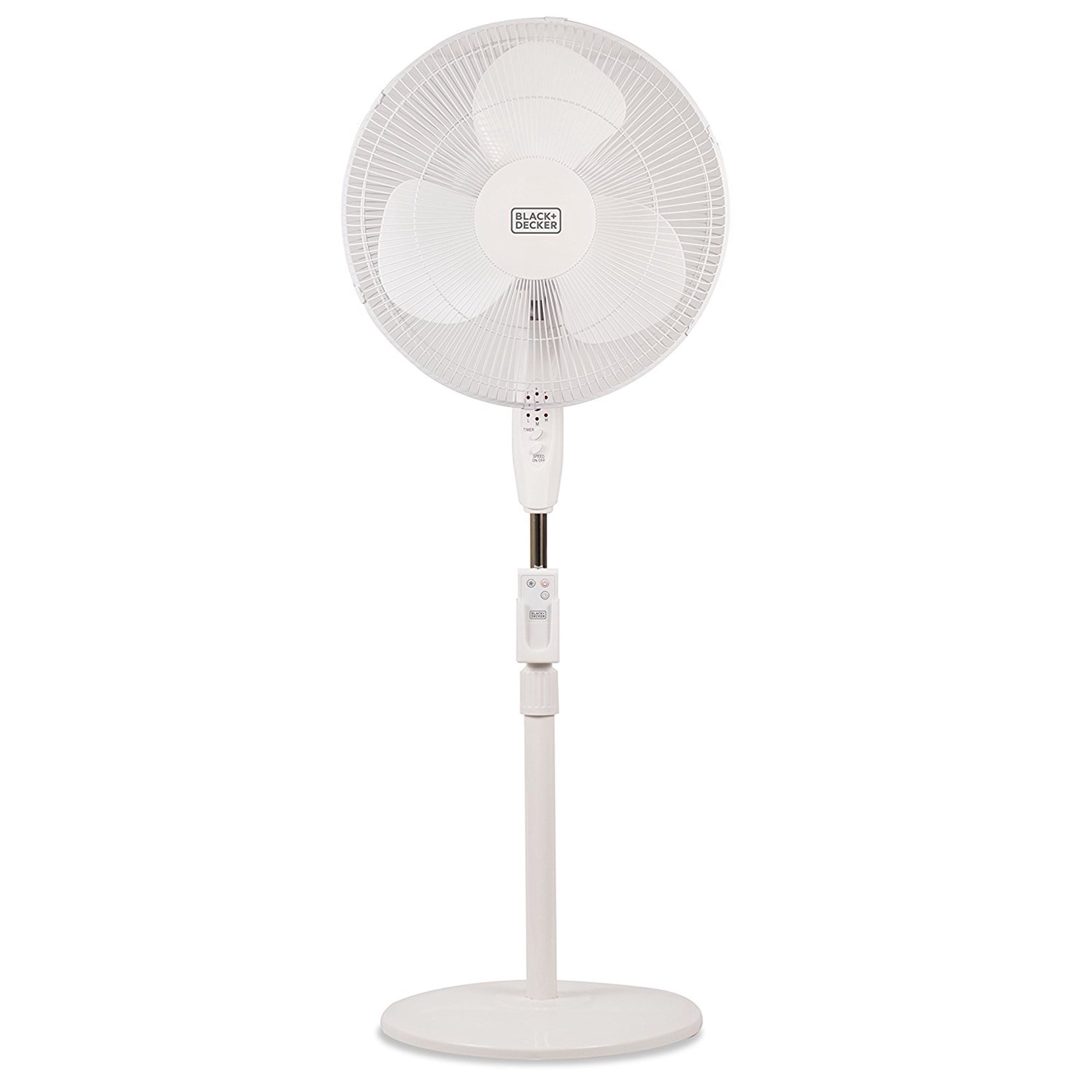 Black + Decker 16″ Stand Fan with Remote. Oscillation. White