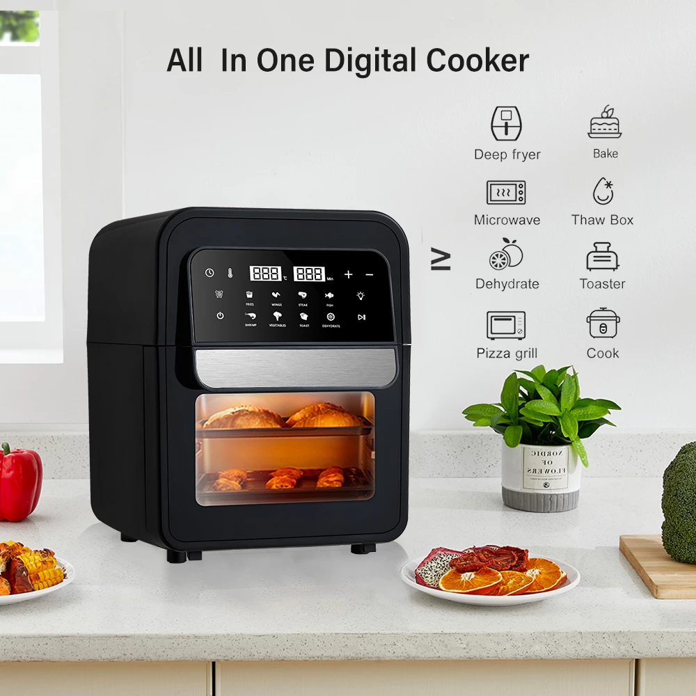 Iconites 6.8 Quart 1400W Air Fryer. 10-in-1 Toaster Oven Air Fryer Combo (AF536T)