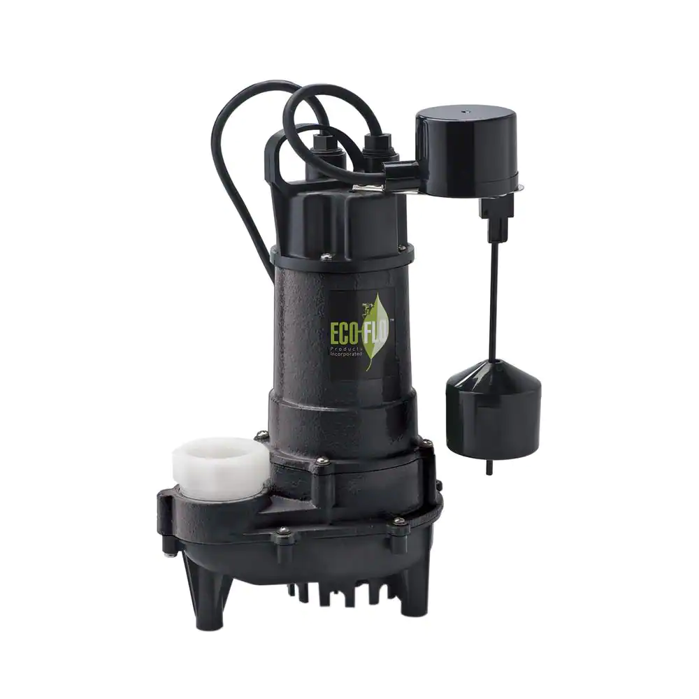 Eco Flo 3/4 HP Cast Iron Submersible Sump Pump With Vertical Switch