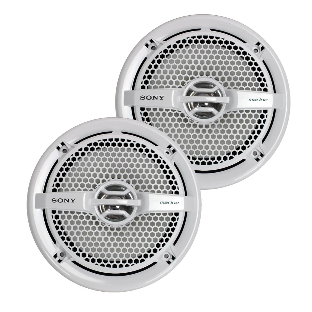 Sony XS-MP1611 6.5″ 280 Watt Dual Cone Marine Stereo Speakers. White. 2 Pairs