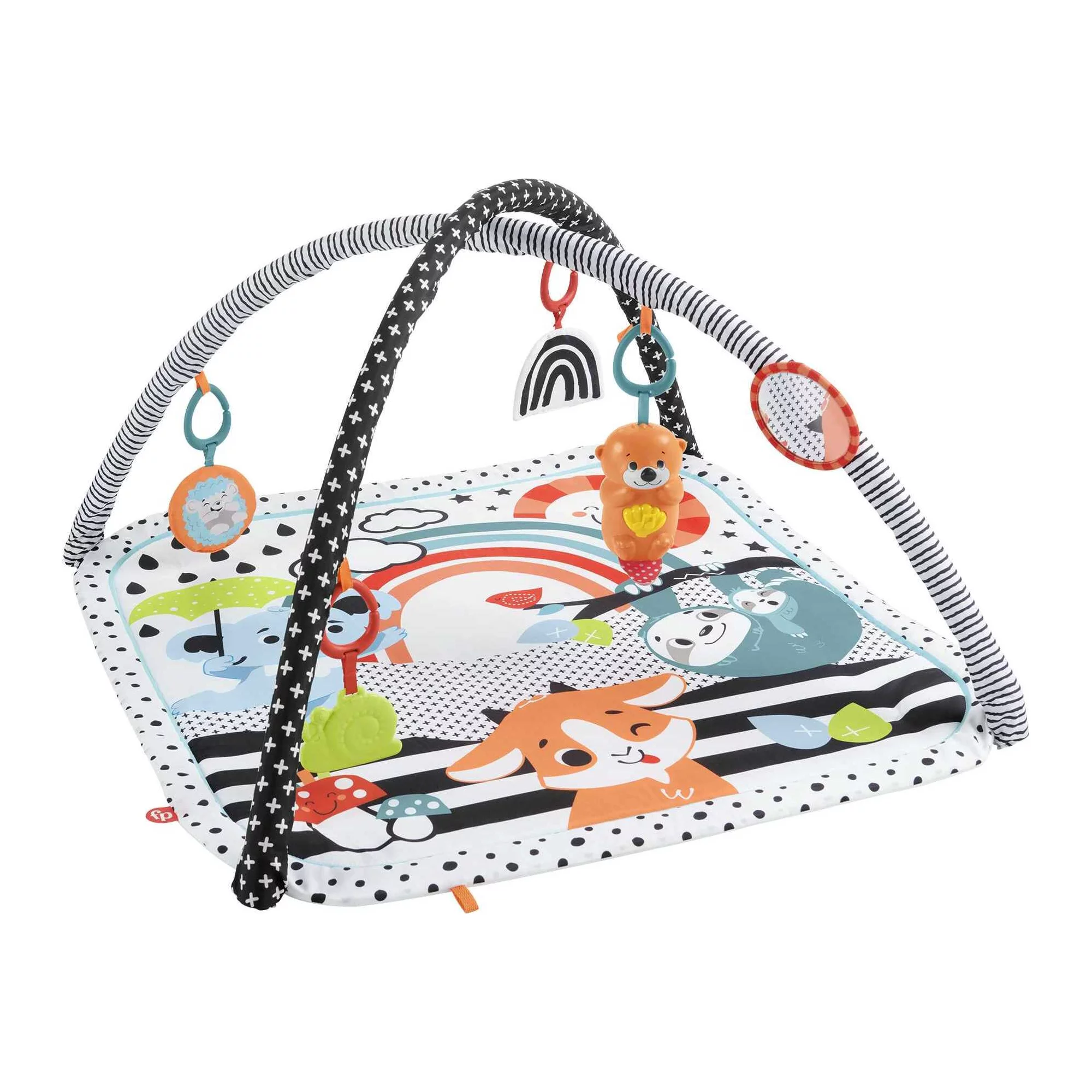 Fisher-Price 3-in-1 Baby Gym Playmat with Sensory Toys Lights and Sounds