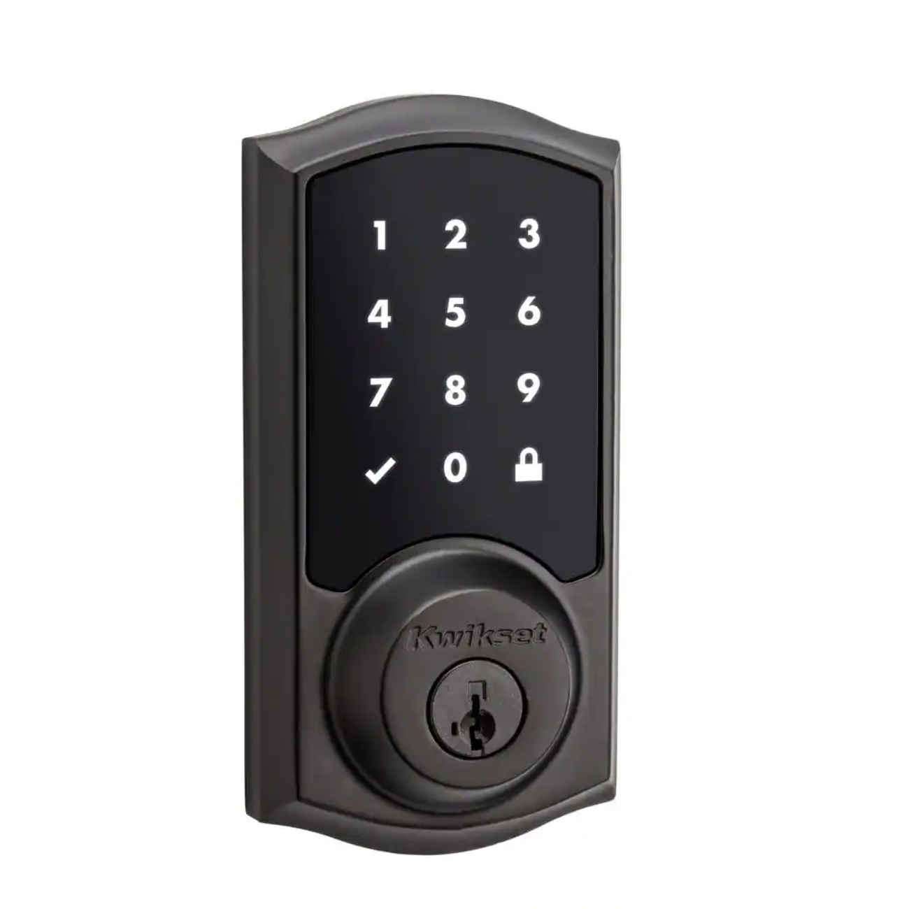 Kwikset Z-Wave SmartCode 916 Touchscreen Venetian Bronze Single Cylinder Keypad Electronic Deadbolt Featuring SmartKey Security